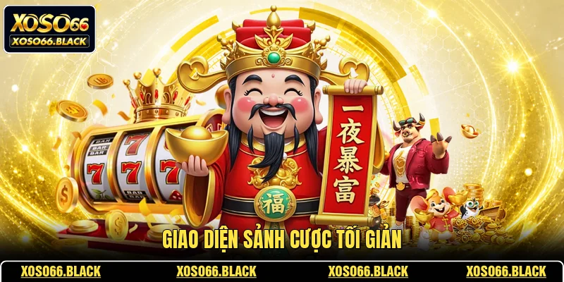 Giao diện sảnh cược tối giản